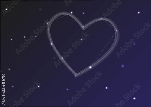Heart shape from stars