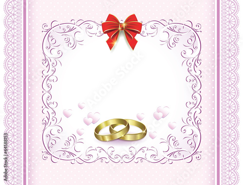 romantic card for a wedding