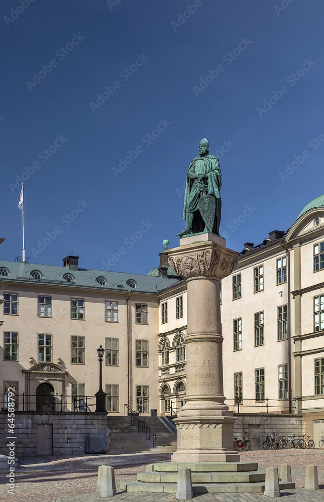 Fototapeta premium statue of Birger Jarl, Stockholm
