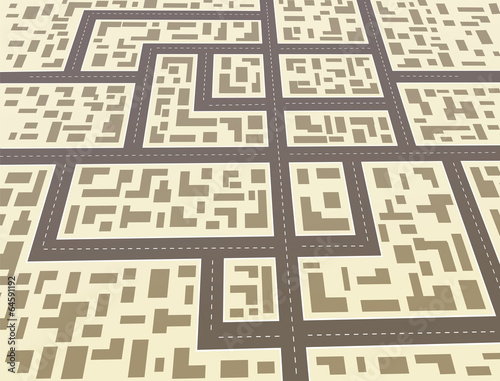 Isometric city map with houses. Eps10
