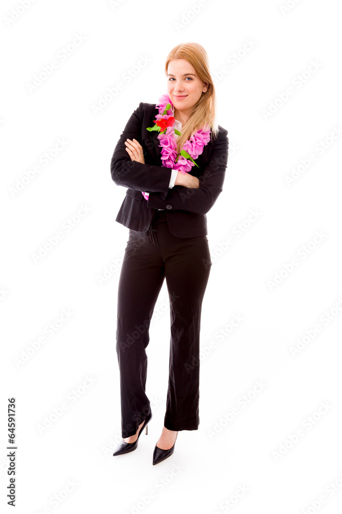 Portrait of a businesswoman enjoying vacations Portrait of a businesswoman enjoying vacations