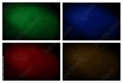 Green, blue, red, brown texture background with spothlight