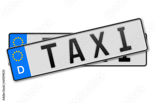 Auto Kennzeichen Taxi photo