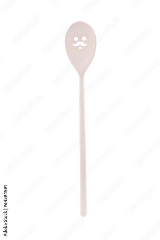 Wooden spatula isolated on white Wooden spatula isolated on white