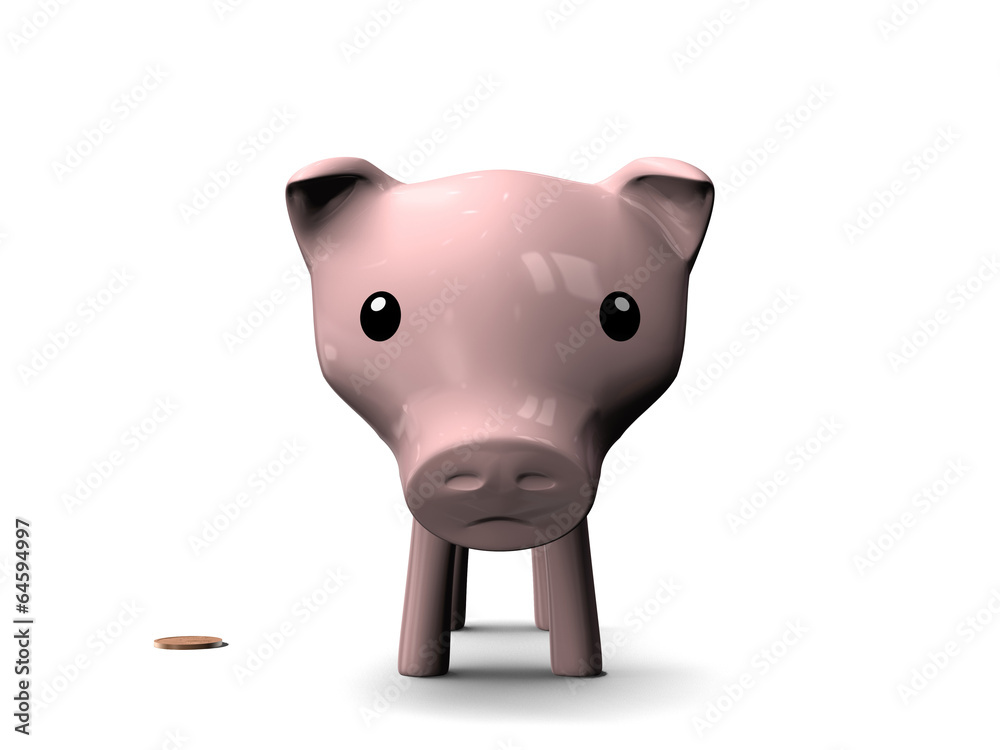 Tirelire Cochon Maigre - crise financière Illustration Stock | Adobe Stock