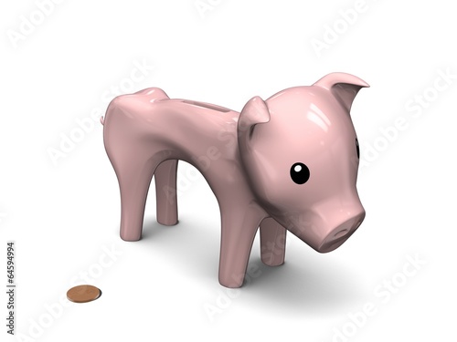 Tirelire Cochon Maigre - crise financière