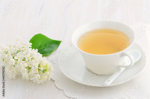 White lilac and tea