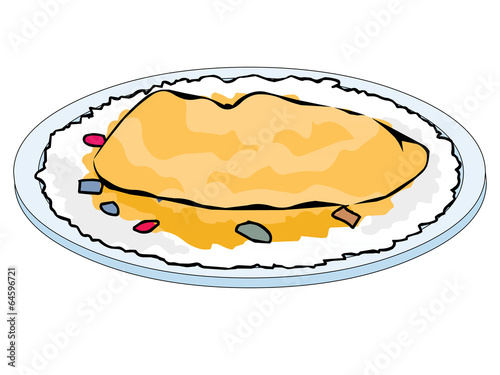 Omelet Wrapping on dish