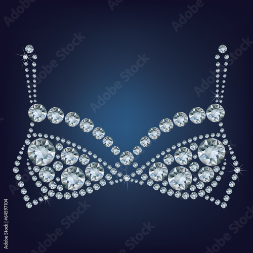 shiny bra made up a lot of diamonds