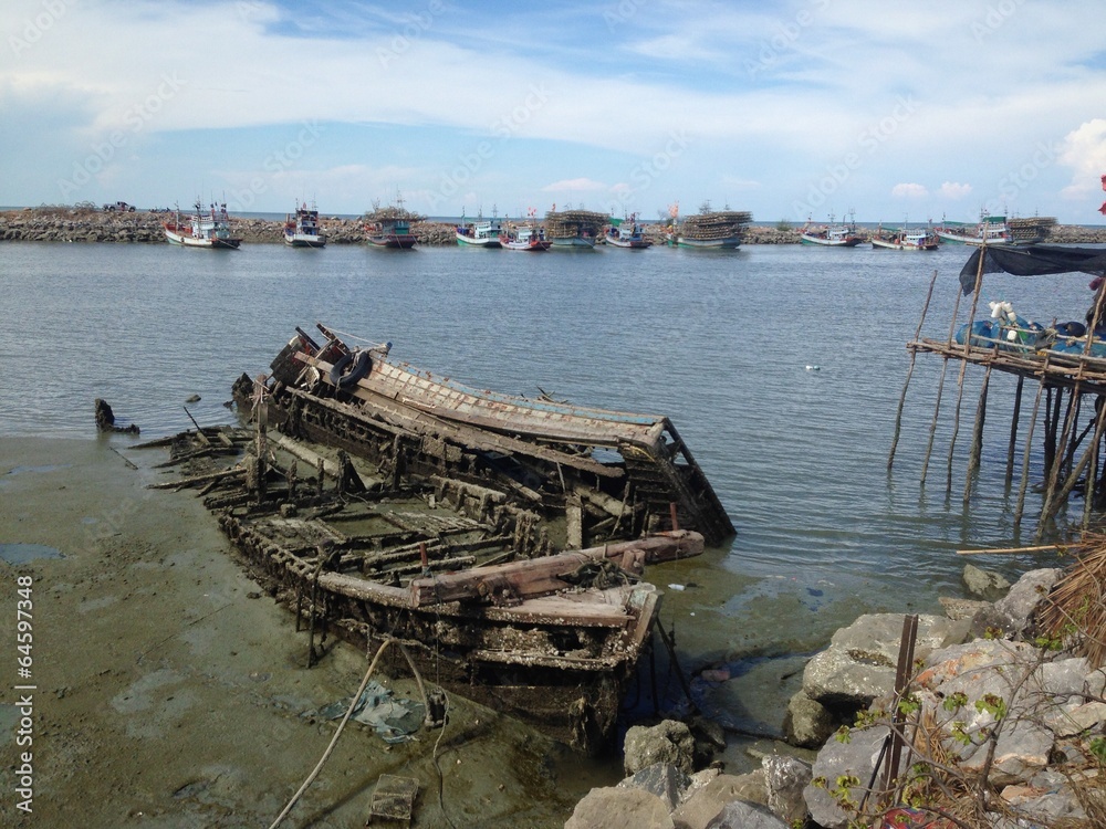 the fishing boat hulk