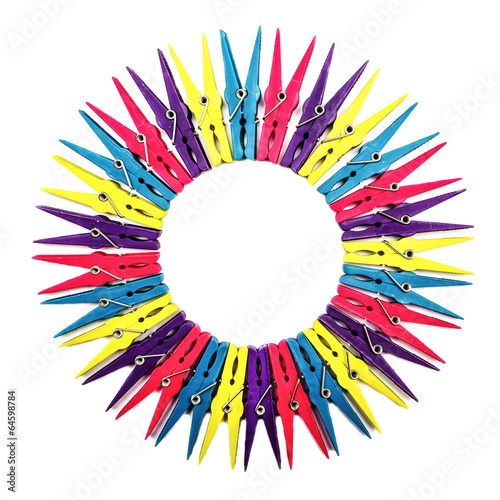 Round Rainbow Pegs