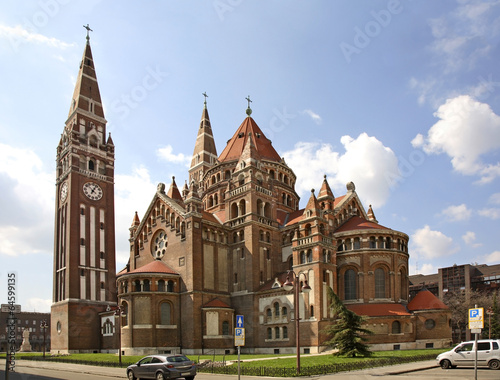 Obraz na plátně Votive church in Szeged. Hungary