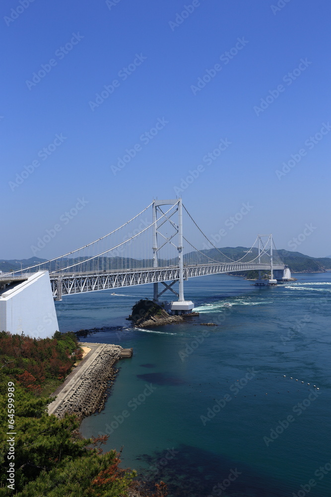 Naklejka premium Onaruto Bridge in Tokushima, Japan