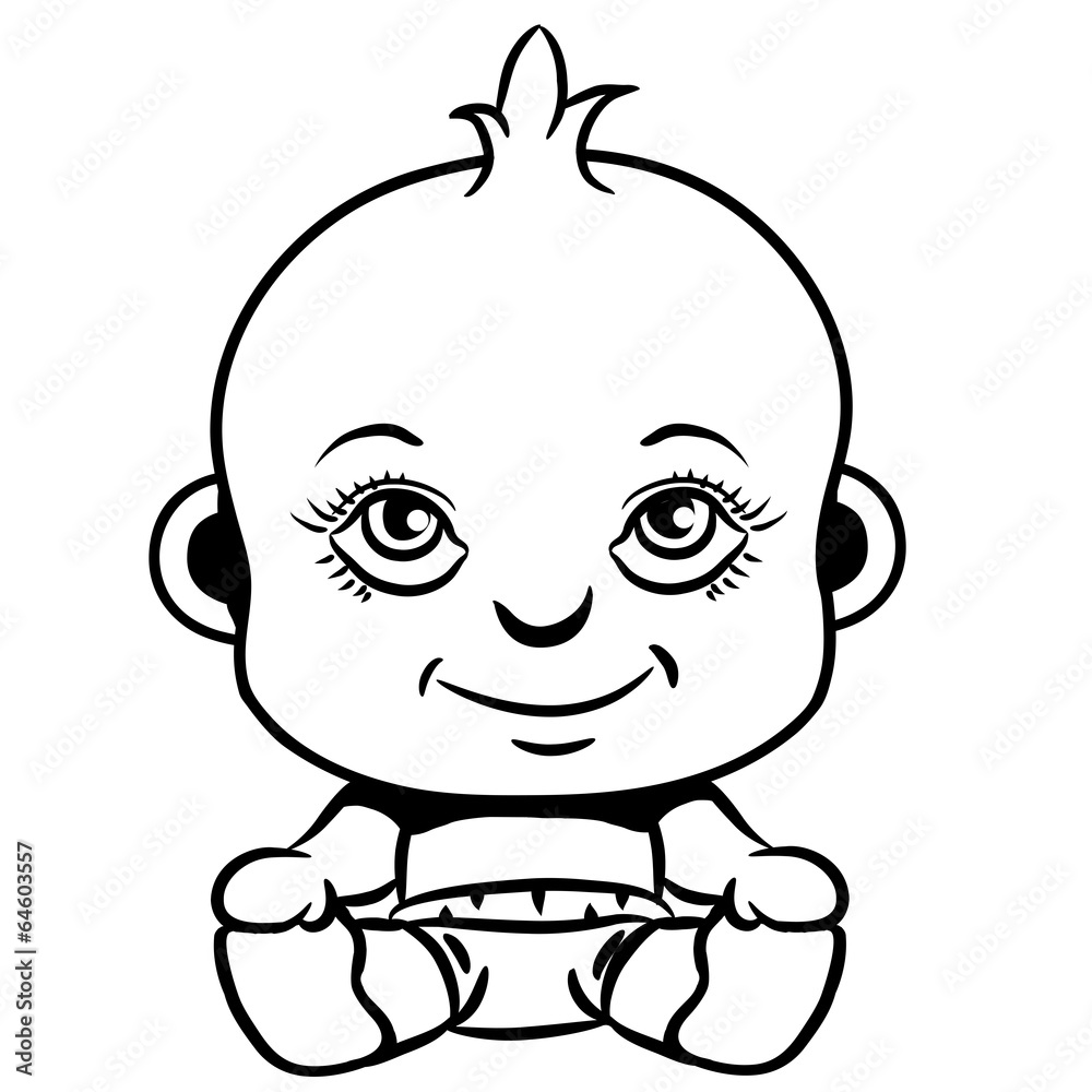 Fototapeta premium Baby süss niedlich windel