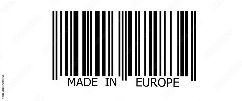 Made in Europe on barcode
