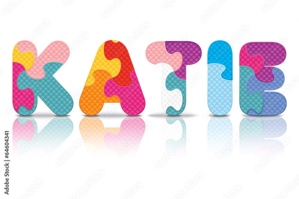 Vector KATIE written with alphabet puzzle Vector KATIE written with alphabet puzzle