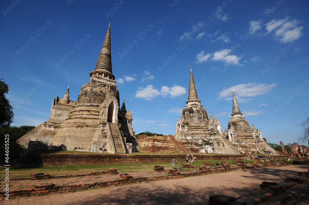 Fototapeta premium Wat Phra Sri Sanphet at Ayutthaya Historical Park Thailand