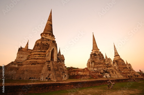 twilight time of  Wat Phra Sri Sanphet, Ayutthaya, Thailand © nimon_t