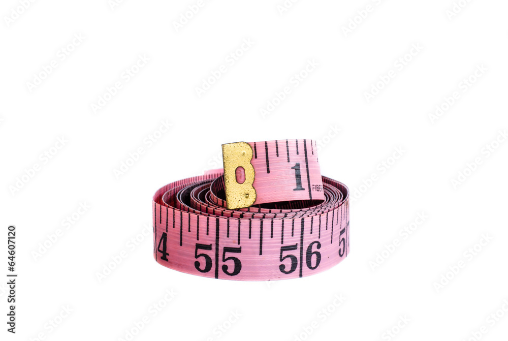 Tape measure ribbon isolated on white background Tape measure ribbon isolated on white background