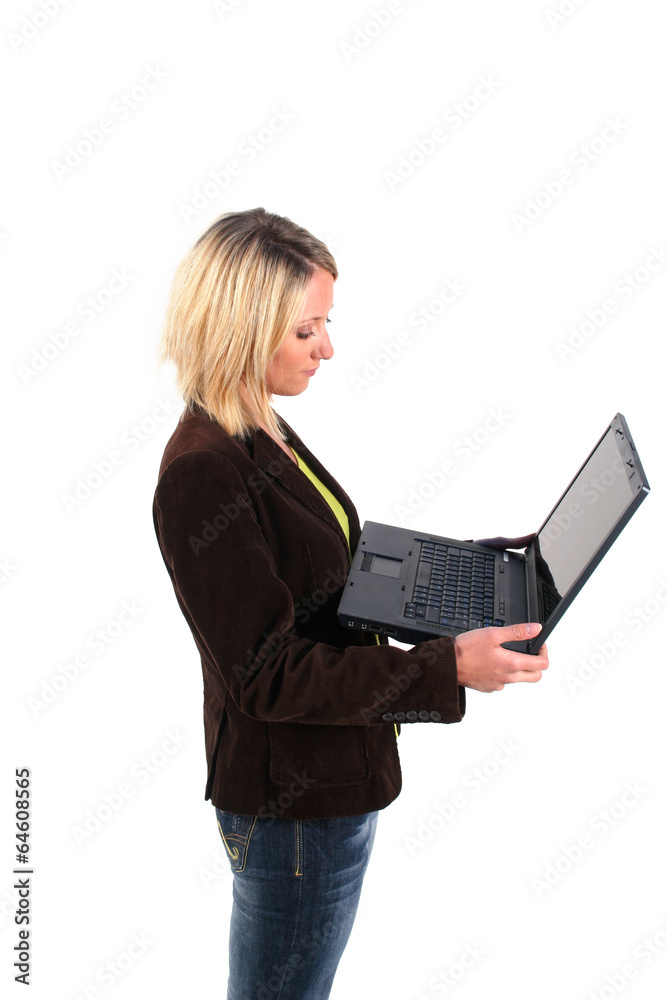 Business woman working with computer Business woman working with computer