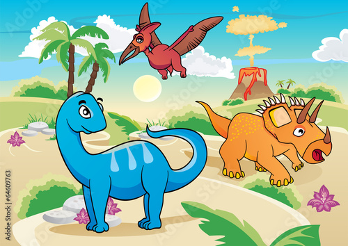Cartoon dinosaurs