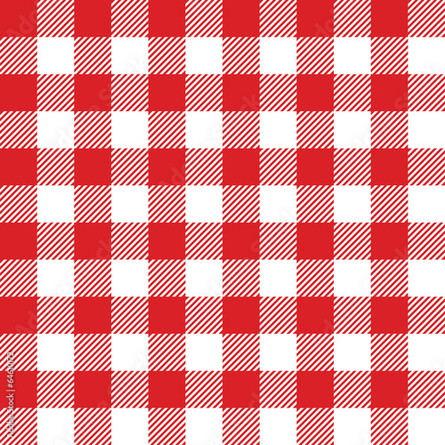 Seamless checked red and white pattern. Vector illustration