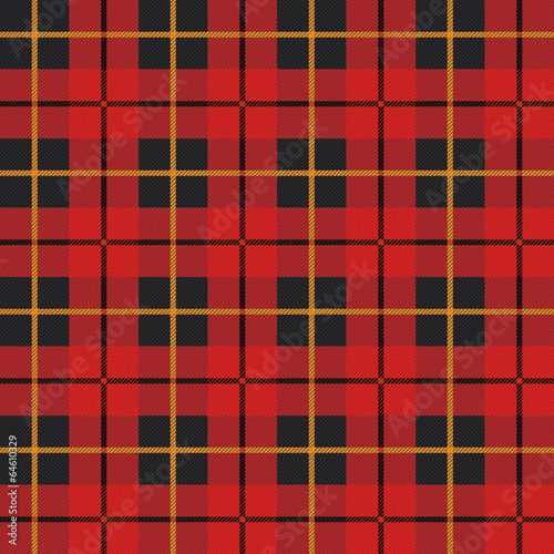 Seamless checked red and white pattern. Vector illustration