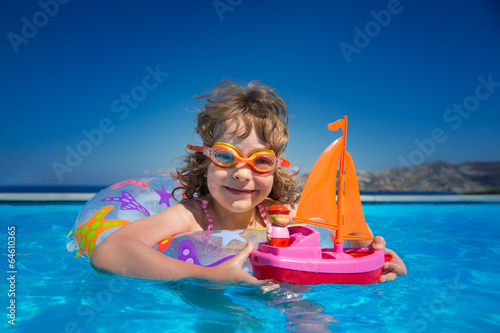 Child in swimming pool