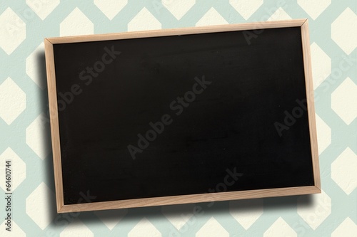 Composite image of chalkboard with wooden frame
