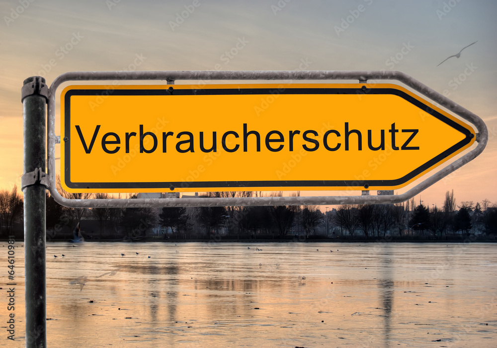 Obraz premium Strassenschild 9 - Verbraucherschutz