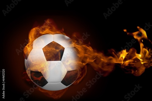 Fire surrounding football
