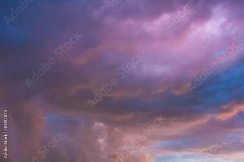 Stormy clouds in dramatic sky