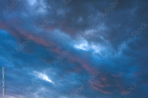 Stormy clouds in dramatic sky