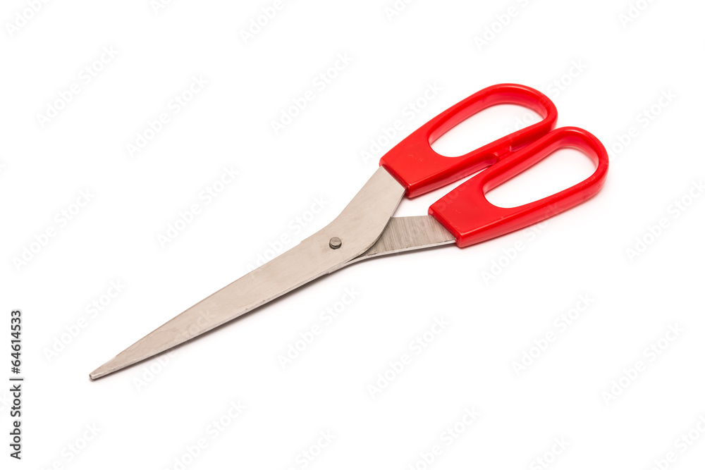 Red Scissors Isolated On White Red Scissors Isolated On White