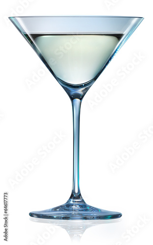 Martini glass isolated on white. With clipping path photo