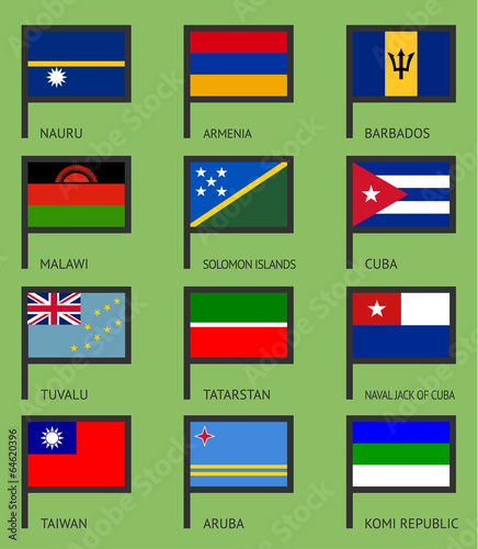 Free Download Flags flat set-13 - GFXLoad