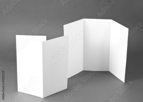 blank white folding paper flyer