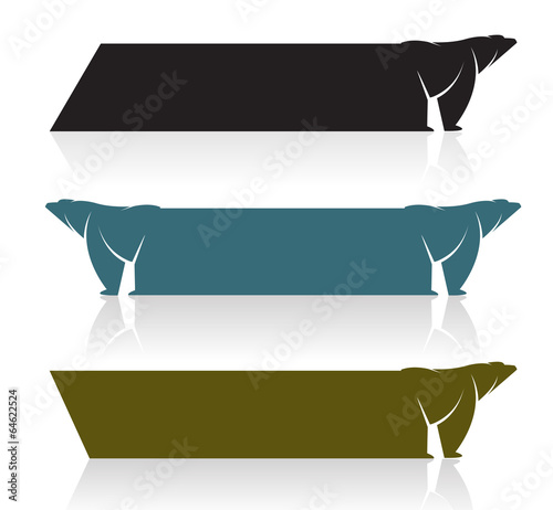 Fototapeta Naklejka Na Ścianę i Meble -  Vector image of an bear banners