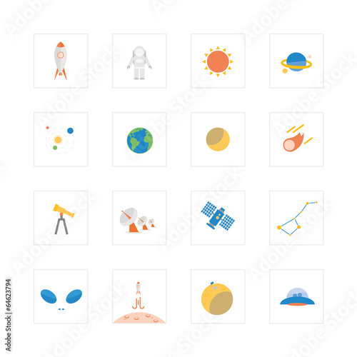 Space and astronomy icons