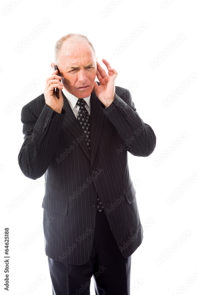 Businessman talking on a mobile phone Businessman talking on a mobile phone