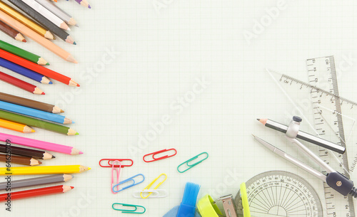 stationery tool on graph paper
