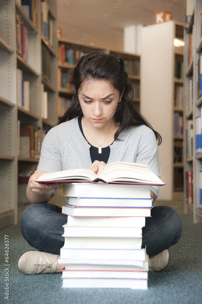 girl in a library girl in a library