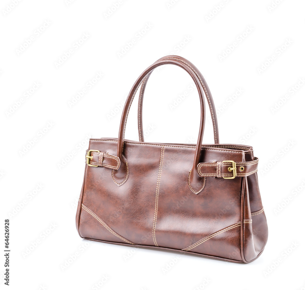 Woman leather bag isolated white background Woman leather bag isolated white background