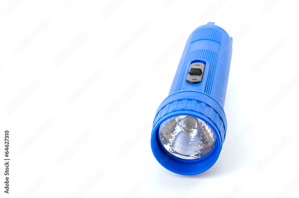 Flashlight isolated white background Flashlight isolated white background