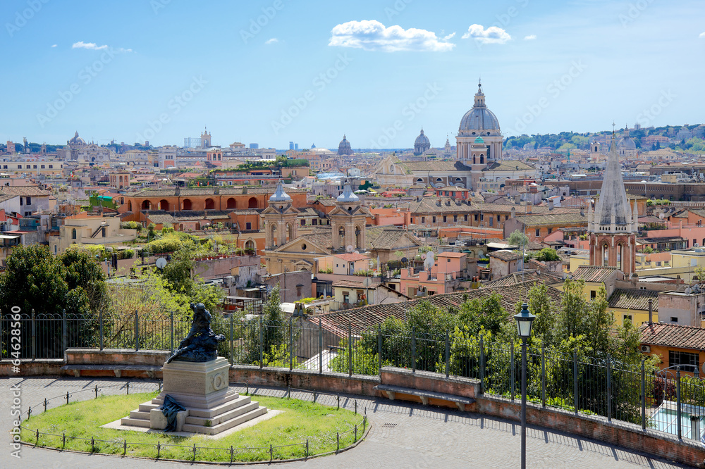 Fototapeta premium Rome, skyline from Pincio, Italy
