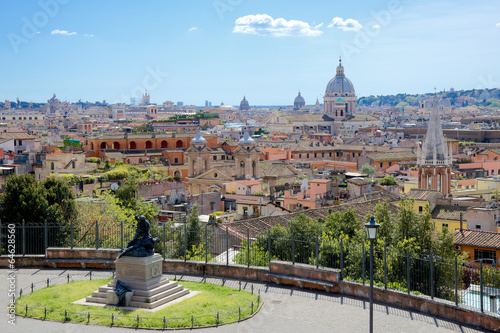 Rome, skyline from Pincio, Italy photo