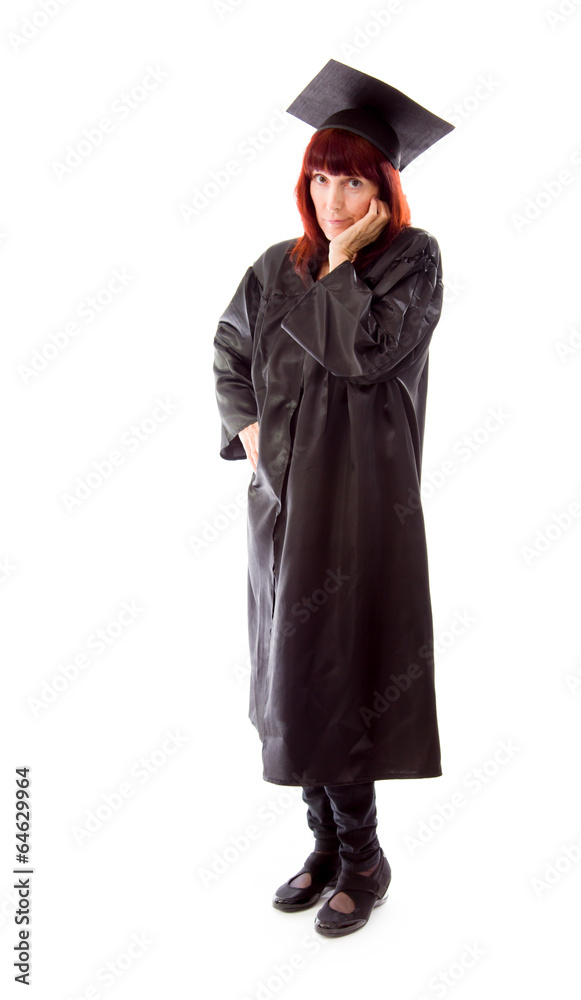 Mature student standing with her hand on hip Mature student standing with her hand on hip