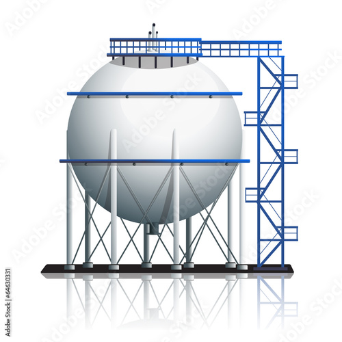 oil tank ball with reflection