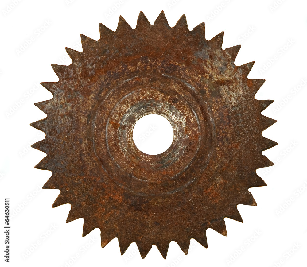 Rusted saw blade on white background Rusted saw blade on white background