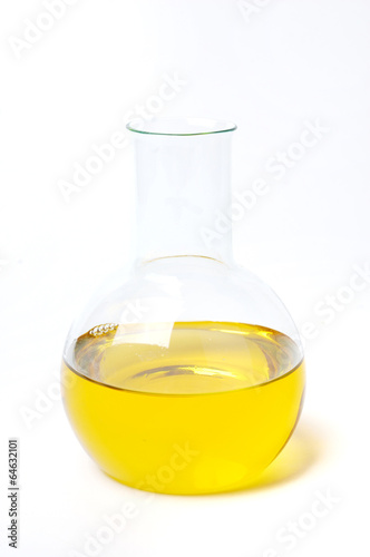 Oil in glass bottle